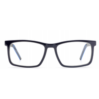 BONA Lunettes unisexes avec jambes en caoutchouc Lunettes optiques rectangulaires en acétate pour la mode