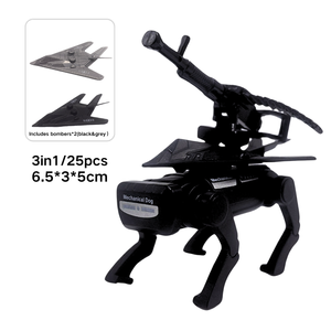 Atacado 3-em-1 ABS Plástico <span class=keywords><strong>Mini</strong></span> Figuras Robô Dog Model <span class=keywords><strong>Toy</strong></span> Building Blocks Forças Bomber Arma Acessórios Montados - Product Image 2