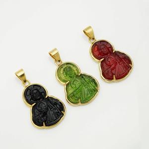 Pendentif Saint Jude en Zirconia Classique 4 Couleurs de Haute Qualité, Bijou Religieux Tendance pour Homme et Femme, Cadeau de Fête et d'Anniversaire - Product Image 1