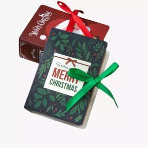 คุกกี้คริสต์มาส กล่องกระดาษแข็ง ของขวัญ เค้กช็อกโกแลต ริบบิ้นลูกกวาด บรรจุภัณฑ์สามารถปรับแต่งได้ตามความต้องการ - Product Image 1