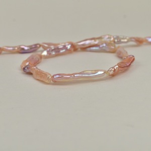 ไข่มุกน้ำจืดธรรมชาติสีขาว ลายทอง ขนาด 6-7/17 นิ้ว สำหรับทำสร้อยคอ DIY เครื่องประดับ ร้อยลูกปัดแบบมีรู ผลิตภัณฑ์กึ่งสำเร็จรูป - Product Image 3