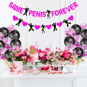 Nicro 36 pièces Décoration de ballons sur le thème violet Future mariée Ensemble de bannières « Same Penis Forever » Fournitures pour fête de bachelorette et de mariage - Product Image 5