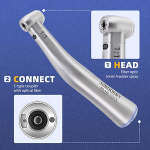 Juego de piezas de mano de fibra óptica LED de baja velocidad <span class=keywords><strong>dental</strong></span> 1:5 anillo rojo 1:4.2 velocidad creciente 1:1 contra ángulo 1:1 Nariz recta - Product Image 3