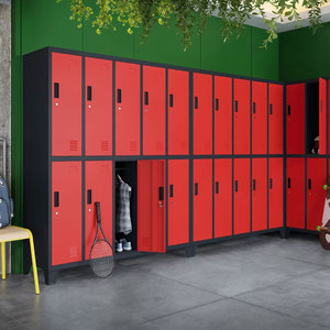 Casier métallique personnalisable à 10 portes avec serrure à clé, armoire de rangement industrielle pour vestiaire d'hôpital, construction en acier - Product Image 3