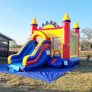 Commercial grade outdoor kids party jumping castle bounce <b>house</b> with slide <b>inflatable</b> combo bouncer - Product Image 1