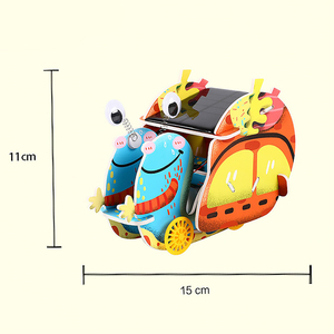 Kit de jouets éducatifs pour enfants, voiture solaire en forme d'escargot, puzzle en papier à faire soi-même, cadeau éducatif - Product Image 4