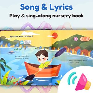 Libro educativo interactivo para niños con rimas infantiles en inglés con 15 <span class=keywords><strong>canciones</strong></span> y letras de audio incorporadas para grabar y reproducir voz - Product Image 3