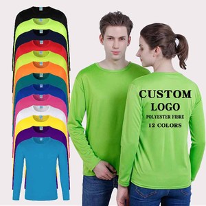 Magliette da uomo pubblicitarie t-shirt a manica lunga in poliestere a maniche lunghe da uomo Design azienda Logo immagine felpa donna all'ingrosso - Product Image 1