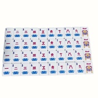 Jeu de Mahjong Américain Sanxingdui Masque Doré sous Licence, Tuiles de Mahjong en Acrylique Premium Totem de Bronze du Sichuan sous Droit d'Auteur, Vente en Gros
