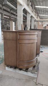 Mostrador de Barra Curvo de Estilo Europeo, Madera Sólida, Antiguo, Retro, para Caja Registradora - Product Image 3