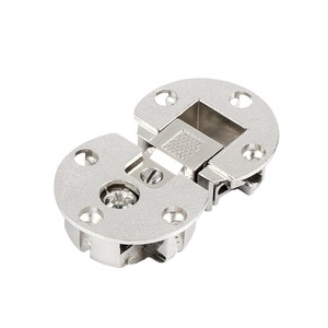 Zinc Alloy Flip-Up Concealed Hinge Full Mortise For Furniture Doors JNT-186 Nickel Plated Modern Design - Product Image 3