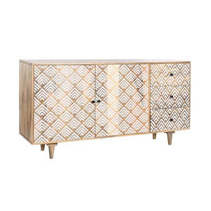 Buffet moderne en bois de manguier DKD Home Decor 160X40X85 - Meuble de rangement extensible pour salle à manger, entrée ou bar à domicile - Product Image 5