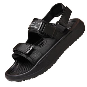 Men's Summer <b>Flat</b> <b>Sandals</b> Textile Upper Open Toe Mesh Lining Rubber Outsole Anti Slip Casual Outdoor Sport Beach Shoes Hook Loop - Product Image 5