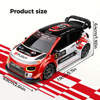 Coche de Derrape RC a Escala 1/24, 4WD, 2.4GHz, 2 Velocidades, Luces LED Controlables, Carcasa de ABS, Neumáticos Reemplazables, Cable USB, Juguete para Niños, Regalo
