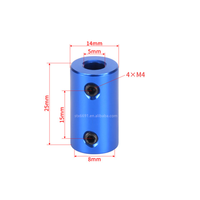 Encodeur élastique accouplement en alliage d'aluminium personnalisé divers accouplement d'arbre Flexible rigide coupleur moteur connecteur 2/3/4/5/6/8mm