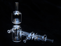Tube en quartz transparent de haute pureté avec plaque en quartz à extrémité sphérique pour inspection visuelle en laboratoire, tubes à échantillons personnalisés