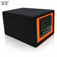 Subwoofers de Audio para Coche de 8 Pulgadas con Caja de Madera Sonido Profundo Altavoces Activos para Coche Caja de Subwoofer