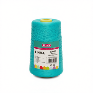 Filo da Cucito Ilan 3000Y 40S/2 100% Poliestere Blu Acqua 51 Confezione da 12 Pezzi - Product Image 1