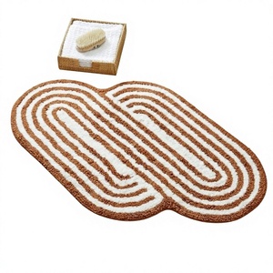 Tapis de bain de luxe personnalisés, design floral, écologiques, en pur coton tufté, longs et durables, qualité garantie, fabriqués à la machine - Product Image 1