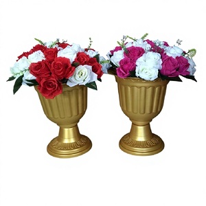 SPR Weiße Runde Römische Säule PVC-Kunststoff Blumenständer für Hochzeits-Tischdekoration Blumen- und Kuchenständer Dekoration - Product Image 2