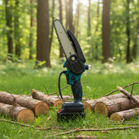Mini Motosierra Eléctrica Inalámbrica de 6 Pulgadas, Motosierra Portátil a Batería para Cortar Madera, Podar Árboles y Jardines
