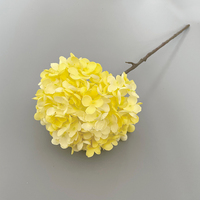 Hydrangea artificielle géante de 20 cm (7,87 pouces) à tige unique, pétales complets, fleur d'hortensia artificielle pour centre de table de mariage, table de fête