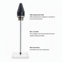 Antenne de montage en armoire 4G LTE anti-explosion 28mm*60mm 3dBi omnidirectionnelle étanche IP67 avec câble RG1.13 OEM ODM