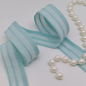 Tira elástica de nailon impresa al por mayor, antideslizante y ajustable para tirantes de sujetador, cinta para el borde del sujetador, con logotipo personalizado - Product Image 3