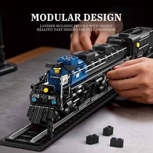 Reobrix 66805 Nouvelle locomotive à vapeur, train, rails, jouet DIY pour enfants, cadeau, ornement de bureau, cadeau de vacances, ensembles de blocs de construction - Product Image 3