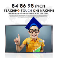 Pizarra Interactiva de 86 Pulgadas, Pantalla LCD IPS, 40 Puntos Táctiles, Resolución 4K, Sistema Operativo Android/Windows, para Educación y Reuniones