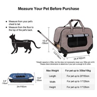 Chariot à poussette pour chien avec logo personnalisé Sac à roulettes pour animaux de compagnie Chariot à roulettes pour chat