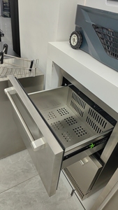 NE-359-12 145L Dual Temperature Under Counter <b>Drawer</b> Fridge for Home Bar Hotel Wine Beverage <b>Storage</b> Cabinet - Product Image 2