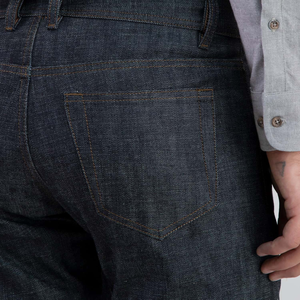 OEM Performance classico Pro Grey Dress da uomo <span class=keywords><strong>pantaloni</strong></span> di vestibilità <span class=keywords><strong>Regular</strong></span> <span class=keywords><strong>Fit</strong></span> enzima Wash <span class=keywords><strong>pantaloni</strong></span> robusti stile giapponese in Denim - Product Image 4