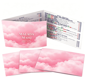 Cartes de règles de Mahjong NMJL imprimées en couleur 2025 2026, pliables en deux et en trois, avec les règles officielles et le logo de la marque - Product Image 6