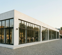 Restaurant préfabriqué haut de gamme à structure en acier, à un ou deux étages, avec intérieur personnalisé, pour la restauration en zone piétonne