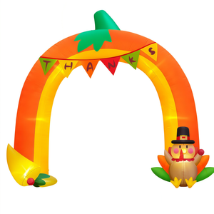Arche Gonflable Géante en Forme de Dinde pour Décoration Extérieure de Jardin, Thanksgiving et Automne, Imperméable, Couleurs Personnalisables - Product Image 2