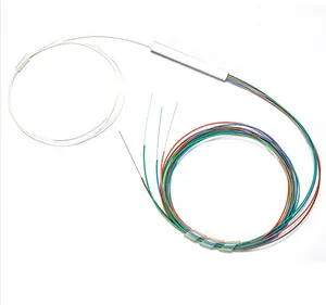 PLC Splitter Mini tubo fibra 1x4 fibra óptica PLC Splitter sin conector 0,9mm