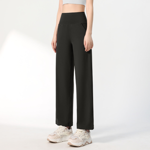 Nouveau pantalon de sport en nylon et élasthanne, extensible dans quatre directions, écologique, respirant, taille mi-haute, élastique, séchage rapide, imprimé, idéal pour l'été et les loisirs - Product Image 1