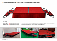 Vente directe d'usine, scène de concert extérieure modulaire portable pliable en alliage d'aluminium et en fer, légère et mobile