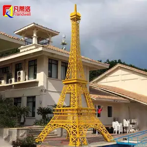 Personalizado de gran tamaño Torre Eiffel de hierro grande Torre eiffel MODELO DE de artesanías de metal al aire libre decoración entrada