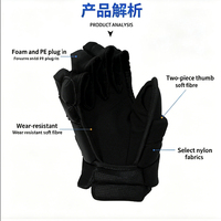 Gants de hockey sur glace confortables, vente directe d'usine, fabriqués en polyester durable, équipement essentiel
