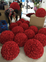 Centres de Table de Mariage Roses en Soie Décorations Florales Boules de Fleurs Artificielles pour Tables