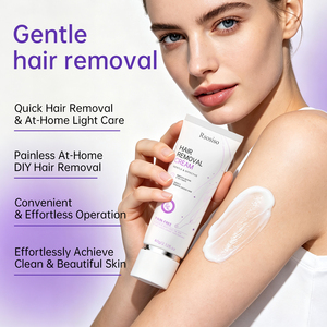 Crème <span class=keywords><strong>D</strong></span>épilatoire Douce Marque Blanche Faible Irritation Sans Sensation de Brûlure Épilateur Corporel Jambes Aisselles Peaux Sensibles - Product Image 1