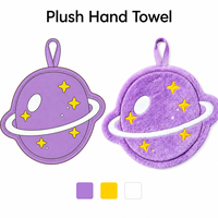 Serviette à main douce et moelleuse en forme de planète de dessin animé, à suspendre, séchage rapide, pour cuisine et salle de bain