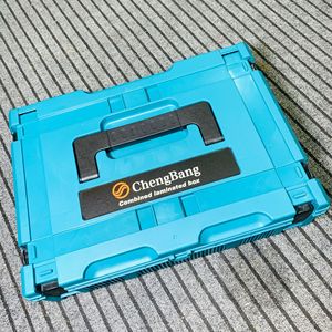 Stack-up Composable Toolbox for Power Tools Combined Laminated Tool Box <b>Hand</b> Tool Storage Box Set Blow <b>Mold</b> Case Plastic Blue - Product Image 6