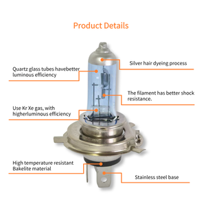 Chất lượng cao giá tốt nhất H4 12V 100/90 Wát siêu trắng thủy tinh thạch anh <span class=keywords><strong>Halogen</strong></span> đèn pha cho tự động hệ thống chiếu sáng - Product Image 5