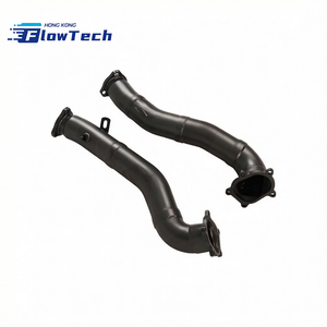 Stainless Steel Downpipes Black Coated for Audi C7 C7.5 S6 S7 4.0T V8 Performance - Product Image 4