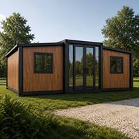 Maison conteneur préfabriquée extensible avec 2 chambres, étanche, avec salle de bain et toilettes, pour villa, bureau à domicile, jardin, moderne