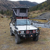 Tente de toit de voiture ADA OVERLAND Z-Type, grande capacité, imperméable, pour 2-3 personnes, coque rigide en aluminium, avec tapis anti-humidité