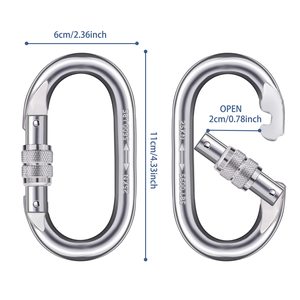 Fabrika toptan kaya tırmanma ve mağara keşfetmek hava iş ana kilitleri yaylı kancalar 25kn Ultra hafif kilitleme karabina - Product Image 2